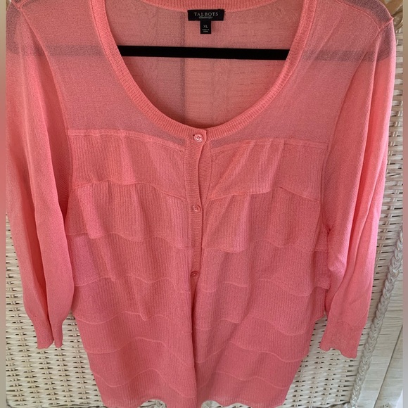 Talbots Coral Cardigan - Picture 2 of 7